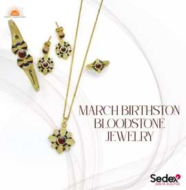 March Birthstone Bloodstone Jewelry - Stunning, ps 150