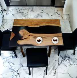 Decor Your Home with Woodensure Epoxy Dining Table, $ 49,500