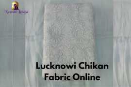 Buy Lucknowi Chikan Fabric Online , ps 0