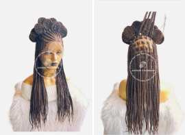 Braided Human Hair Wigs, ps 0