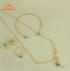 Stunning Mojave Arizona Turquoise Jewellery Set - , ps 150