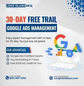 Free Google Ads Setup & Management for 30 Days, East Northport