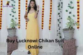 Buy Beautiful Lucknowi Chikan Suit Online!!, Lucknow