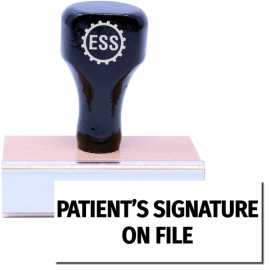 Patient's Signature on File Rubber Stamp, $ 9